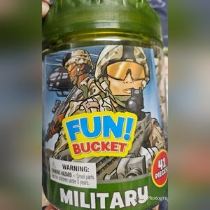 Military Battle Group Bucket-41 Assorted Soldiers and Accessories Toy Play